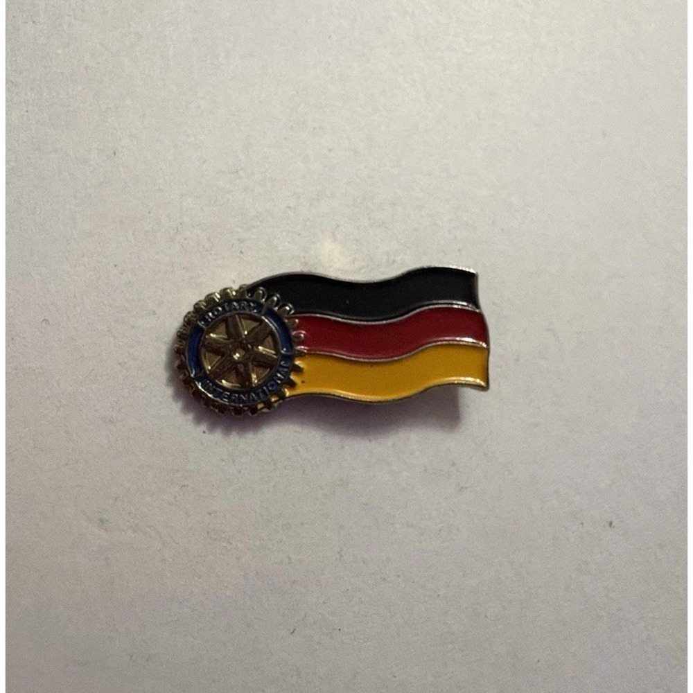 Rotary International German Flag Bike Motorcycle Lapel Pin Hat Pinback